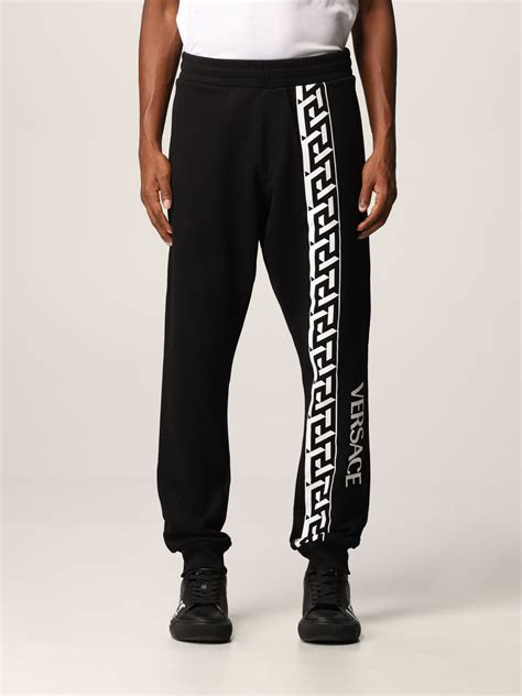 versace leather jogging pants|versace men's formal pants.